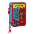 Triple Pencil Case SuperThings Rescue force 12.5 x 19.5 x 5.5 cm Blue (36 Pieces) For Sale