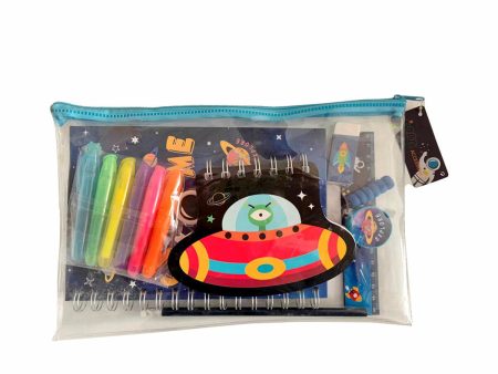 School Case with Accessories Inca   Spaceship (13 Pieces) Fashion