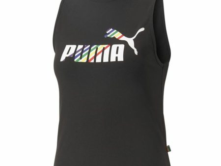 Women s Sleeveless T-shirt Puma Ess+ Love Is Love Sl Black Fashion