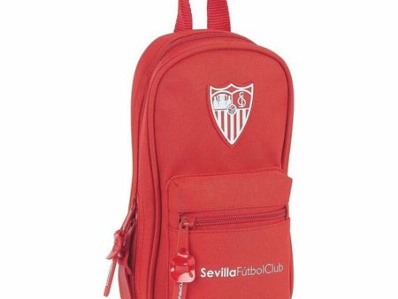 Backpack Pencil Case Sevilla Fútbol Club M747 Red 12 x 23 x 5 cm (33 Pieces) Discount