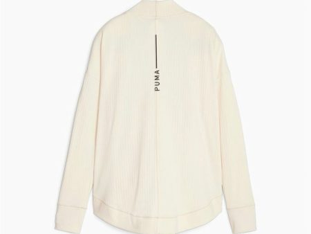 Women s Sports Jacket Puma Studio Unwind Long C White Online Sale