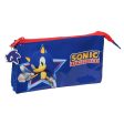 Triple Carry-all Sonic Let s roll Navy Blue 22 x 12 x 3 cm For Discount