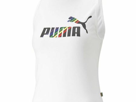 Women s Sleeveless T-shirt Puma Ess+ Love Is Love Sl White Sale