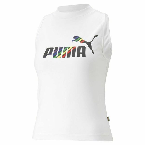 Women s Sleeveless T-shirt Puma Ess+ Love Is Love Sl White Sale