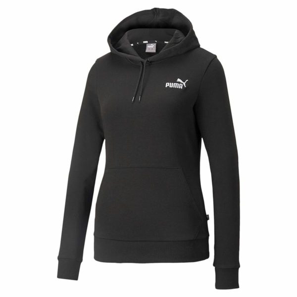 Women’s Hoodie Puma Essentials+ Embroidery Black Discount