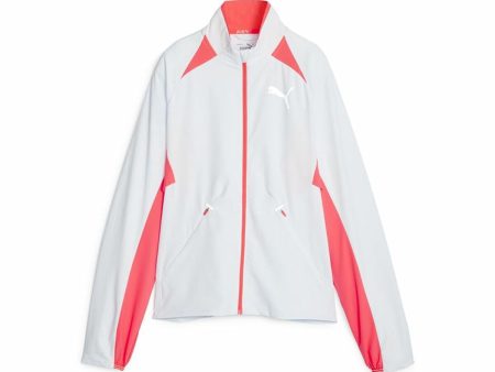 Women s Sports Jacket Puma Ultraweavecke White on Sale