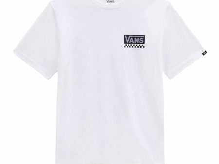 Child s Short Sleeve T-Shirt Vans Global Stack Po-B White For Cheap