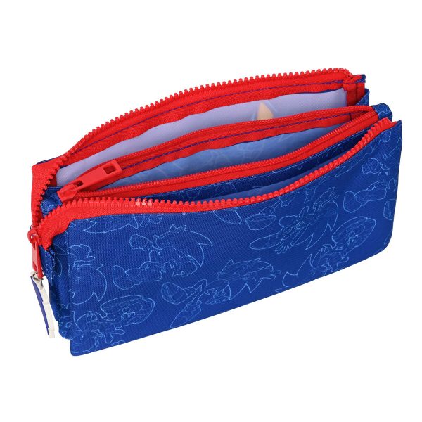 Triple Carry-all Sonic Let s roll Navy Blue 22 x 12 x 3 cm For Discount