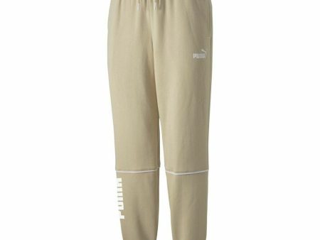 Adult s Tracksuit Bottoms Puma Colorblock  Beige Lady Online Hot Sale