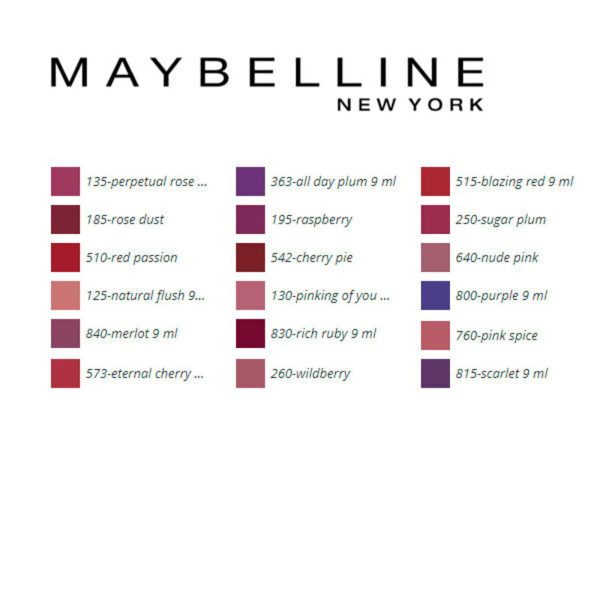 Lipstick Superstay Maybelline Supply