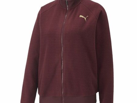 Women s Sports Jacket Puma Fit Sherpa Dark Red Discount