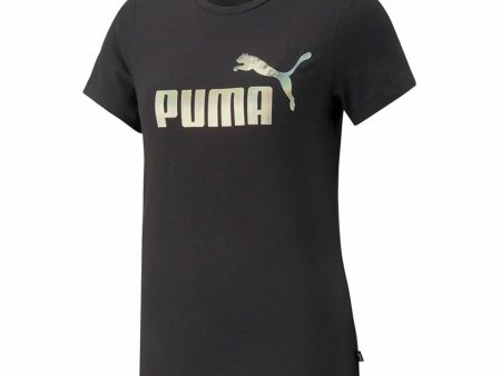 Women’s Short Sleeve T-Shirt Puma Essentials+ Nova Shine Black Online now