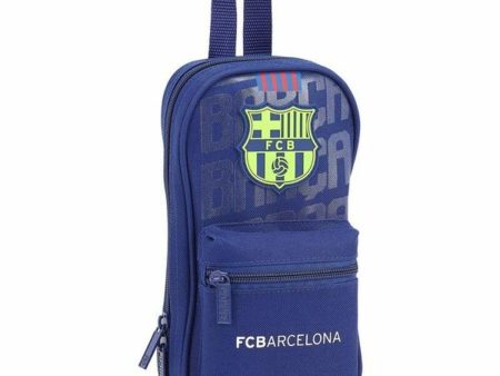 Backpack Pencil Case F.C. Barcelona Blue 12 x 23 x 5 cm (33 Pieces) Hot on Sale