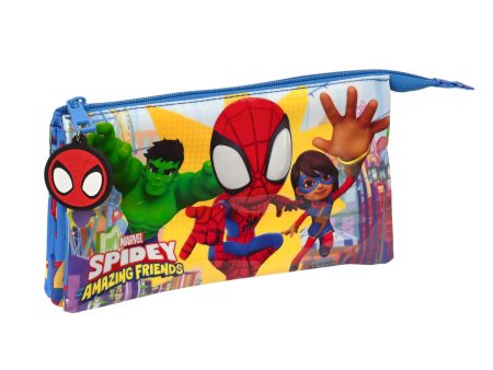 Triple Carry-all Spider-Man Team up Blue 22 x 12 x 3 cm Discount