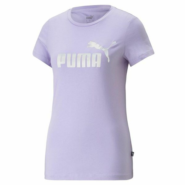 Women’s Short Sleeve T-Shirt Puma Ess+ Nova Shine  Lavendar Lady Discount