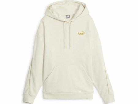 Women’s Hoodie Puma Ess+ Minimal Gold Beige on Sale