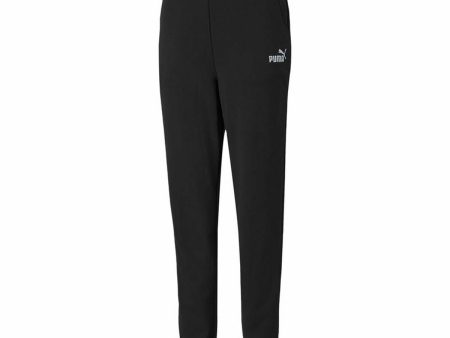 Adult Trousers Puma Essentials+ Embroidery  Black Lady Fashion